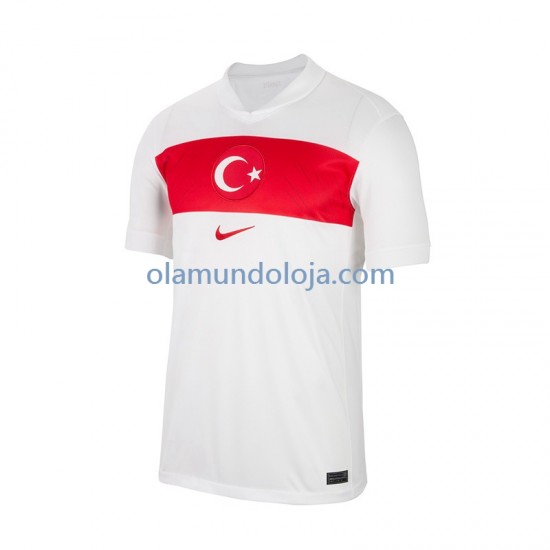 Camisola Turquia Homem Equipamento Primeiro Euro 2024 Manga Curta